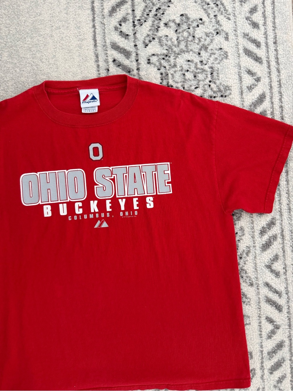 Vintage Ohio State Buckeyes T Shirt Majestic Large Red OSU Football Y2K Tee